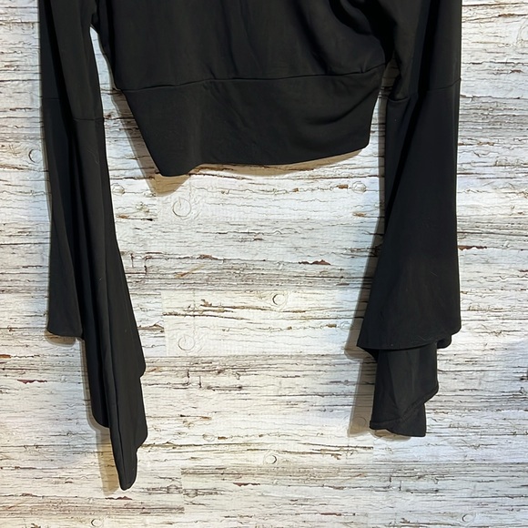 🇺🇸 SHEIN black long sleeve crop top size small - Picture 7 of 8